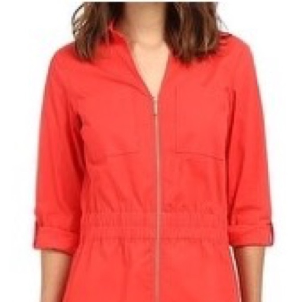 MICHAEL KORS ZIP FRONT SHIRT DRESS